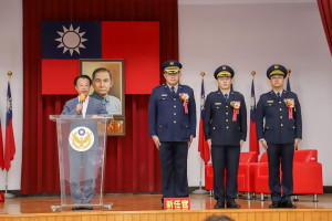 嘉義縣警察局今天舉行分局長聯合交接典禮／警方提供