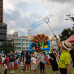 彰化童樂會遊樂趣，首場延平公園驚艷登場，市長林世賢與民眾同樂。圖／記者鄧富珍攝