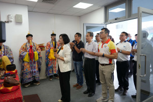 114年全國運動會進入倒數，雲林縣政府今20日於主場地「雲林縣立田徑場」舉行祈安賜福儀式／林詩涵翻攝