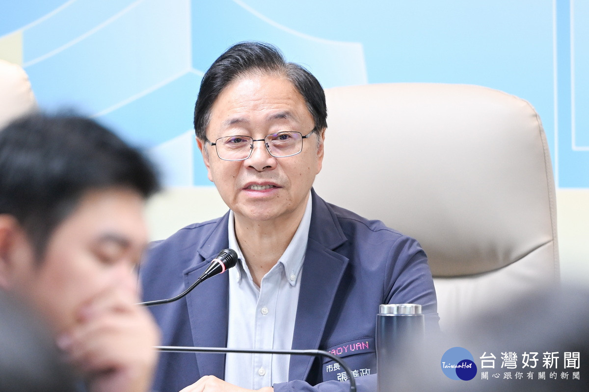 桃園市長張善政。<br />
