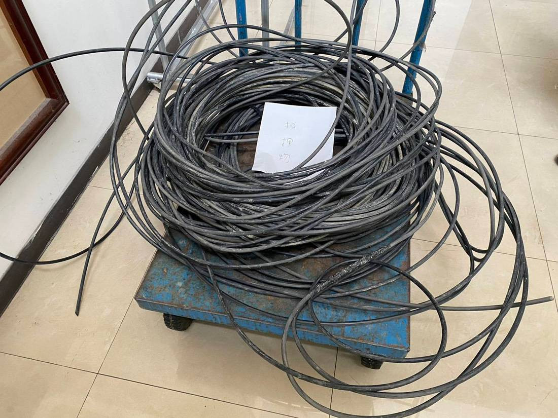 被竊取的台電電纜線。（埔里分局提供）
