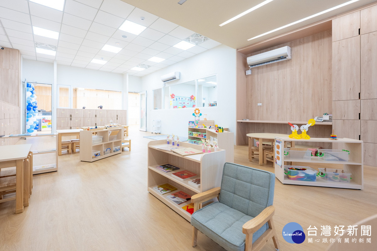 「桃園市政府員工子女非營利幼兒園」內部設施。<br />

