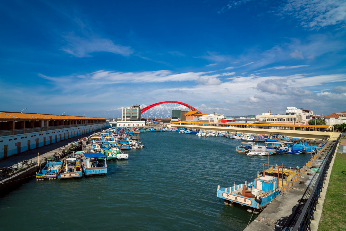 桃園珍珠海岸美景-竹圍漁港。