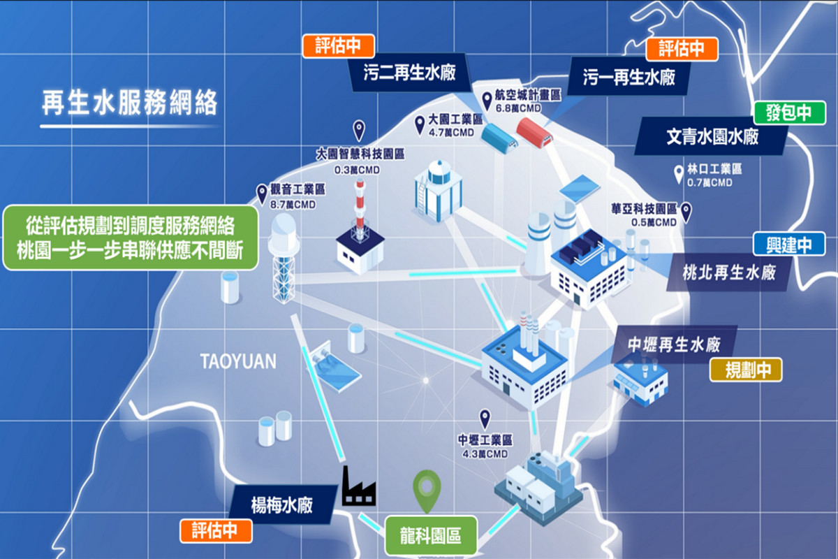 桃園市再生水服務網路。<br />
