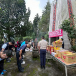 緬懷林業先賢，水里工作站人倫分站榮民塔舉行秋季祭祀活動。（林業保育署南投分署提供）