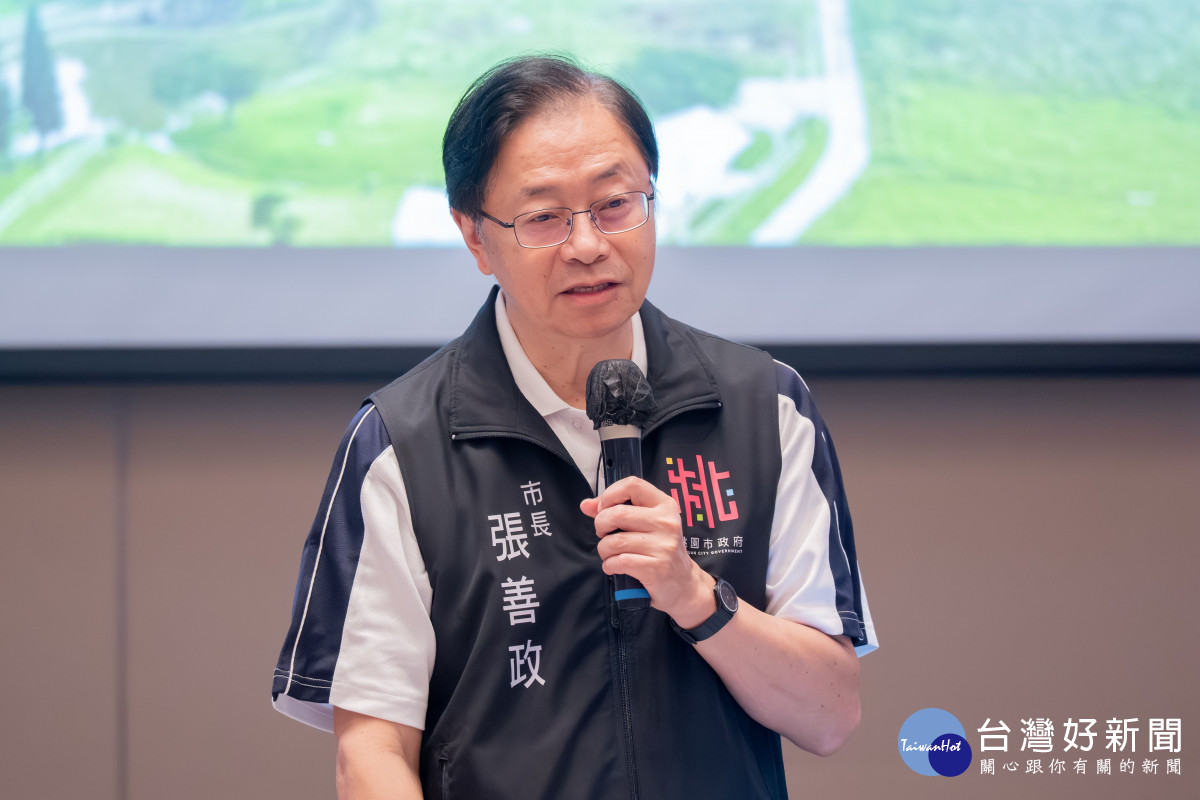 張市長致詞。<br />
