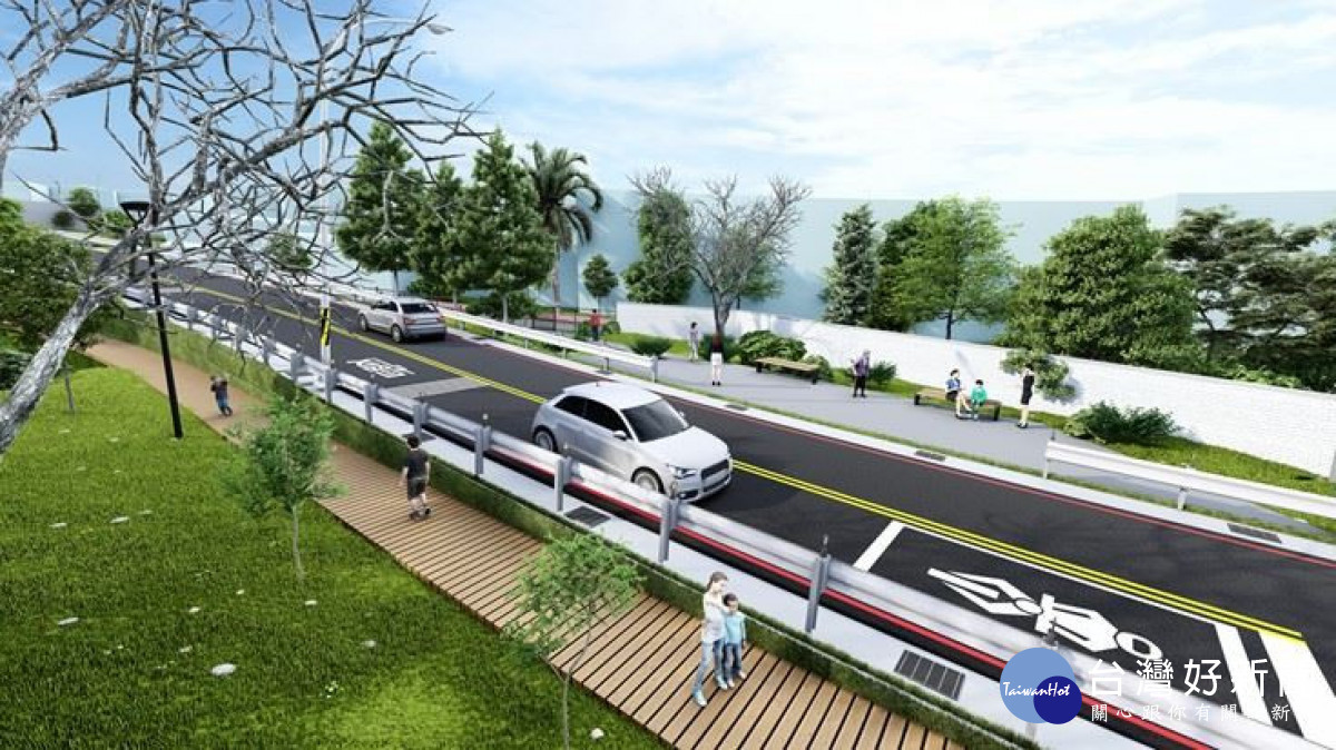 新闢道路完工示意圖。