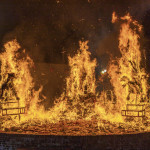 嘉義縣民雄大士爺祭14日深夜舉行恭送大士爺「火化升天」儀式／嘉義縣府提供