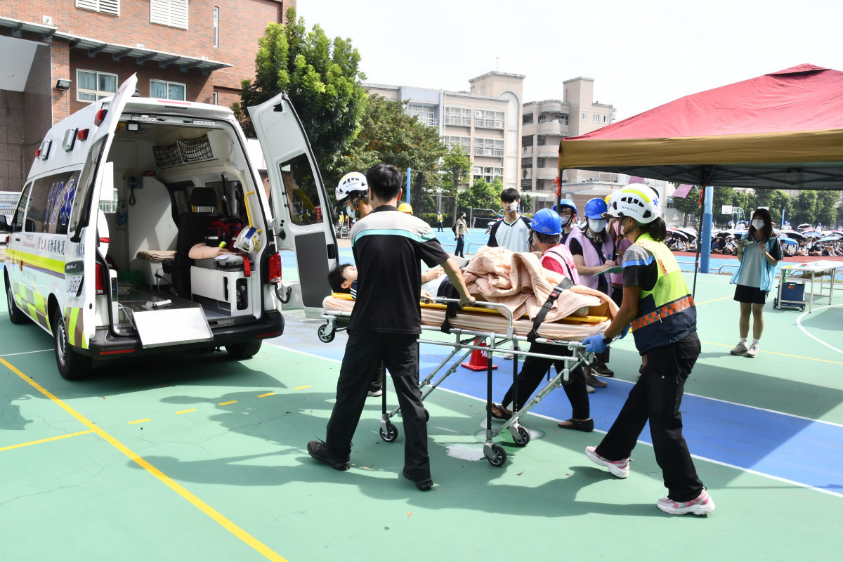 114年度國家防災日：彰化縣舉辦地震避難掩護演練。圖／記者鄧富珍翻攝