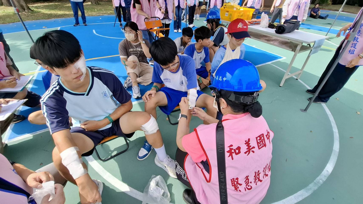 114年度國家防災日：彰化縣舉辦地震避難掩護演練。圖／記者鄧富珍翻攝
