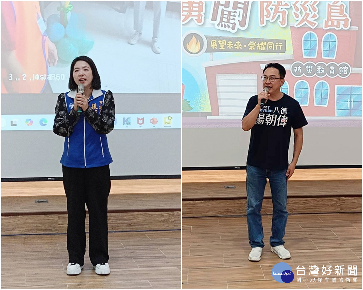 包括桃園市議員楊朝偉（右）、張碩芳（左）都出席這場溫馨有趣的活動