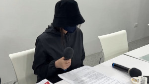 「小雅」舉行記者會控訴國中時期遭陳姓教師誘姦／陳致愷翻攝