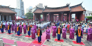 弘揚尊師重道之儒學精神，彰化縣祭孔大典循古禮表敬意。圖／記者鄧富珍翻攝