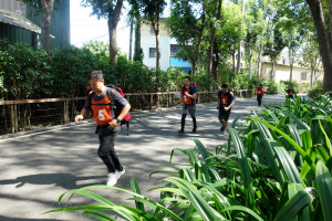 森林護管員需通過負重跑步等體能測驗。（林業署南投分署提供)