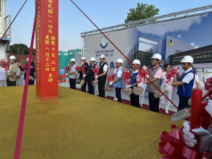 桃園市長張善政出席「大園分局草漯派出所新建工程」動土典禮。