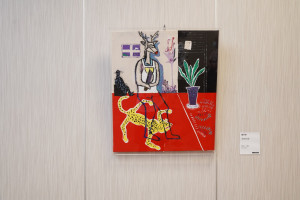 塗鴉大師戴明德於中醫大新竹附醫藝廊廊展出24幅創作。