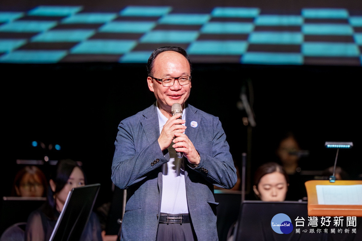 桃園市議員暨桃園市東吳大學校友會創會理事長林政賢致詞。<br />
