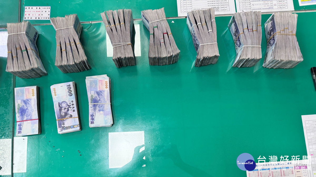 查扣現金新臺幣376萬元。