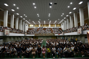 彰化市友好城市日本小松市的高校生來台和彰化女中進行教育文化交流相見歡。圖／記者鄧富珍翻攝
