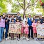 桃園市長張善政出席「民權路X成功路藝文生活通學步道完工視察」大合影。