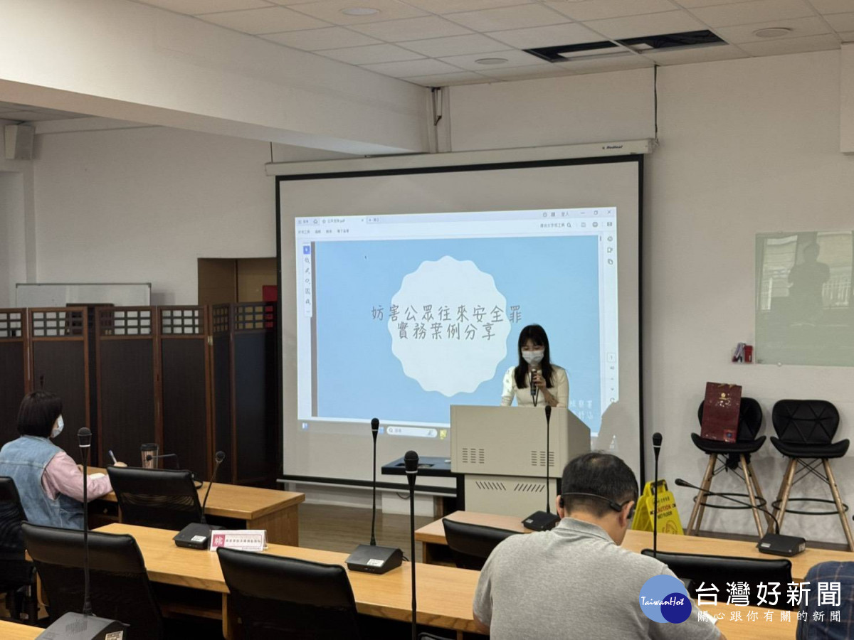 桃園環保局辦理跨部門噪音執法訓練。