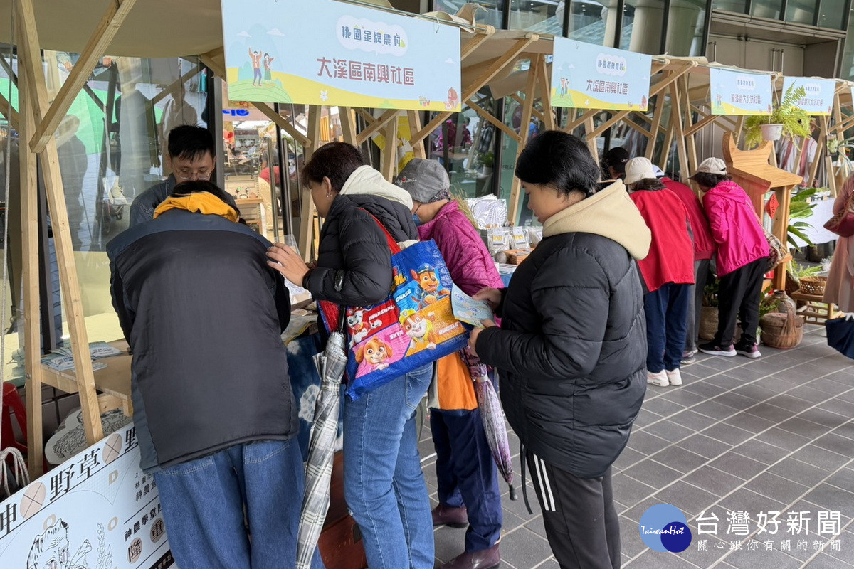 「村光乍現.桃園金牌好好玩」金牌農村成果展吸引民眾到場參觀。
