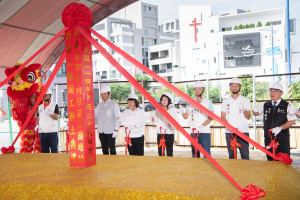 嘉義市政府今天舉辦「嘉義市湖子內社區公園綠地新建工程」祈福動土典禮／嘉義市府提供