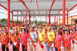 「雲林六房媽過爐」今天舉行115至116年五間厝股紅壇新建工程上樑典禮／翻攝照片