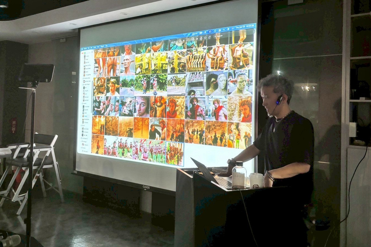 AKIHITO老師分享在好萊塢的工作經歷。(弘光科大提供)