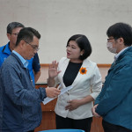 雲林縣長張麗善向交通部、鐵道局官員說明斗六鐵路立體化對於雲林發展至關重要／翻攝照片