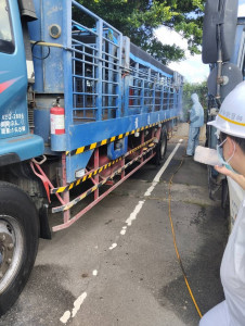 新竹肉品市場每日持續清潔、消毒。
