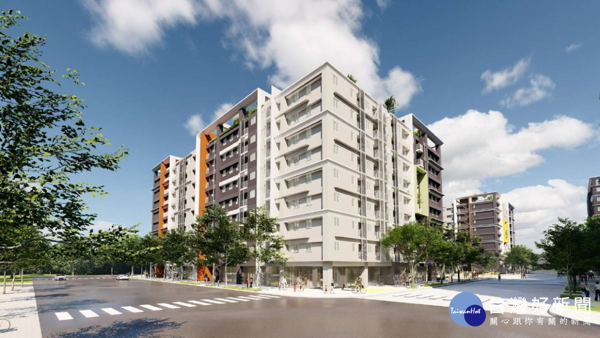 橫埔段社宅街角模擬圖。