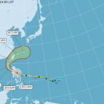 中央氣象署發布預測鳳凰颱風路徑恐直撲台灣，對中南部將有顯著影響／嘉義縣府提供