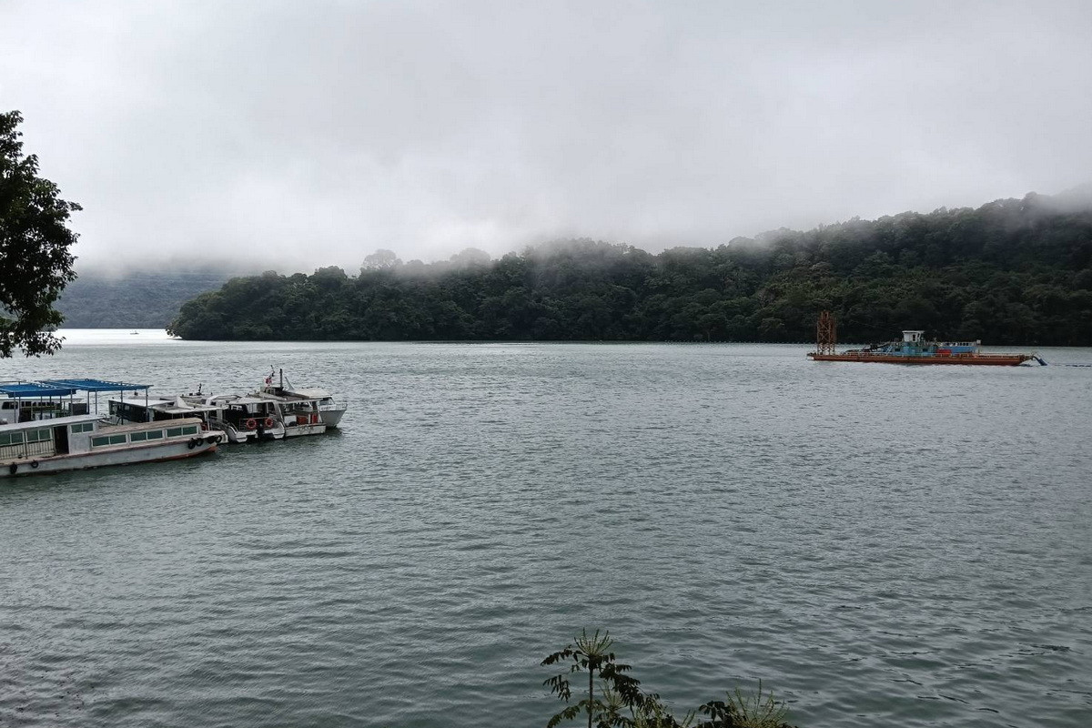 鳳凰颱風來襲，石門水庫現況。