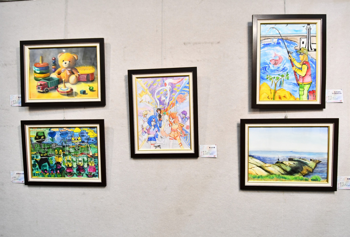 「看見希望 擁抱愛」童畫心世界畫展登場，179幅作品繪出孩子無限可能。圖／彰化縣政府提供