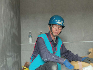 吳長明參加銲接職訓，重新尋回職場第二春。