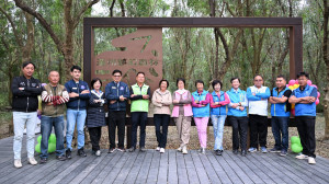 溪州公園森林木棧道煥新登場，新增多項特色設施打造夢幻森林步道，今舉行啟動儀式。圖／記者鄧富珍翻攝