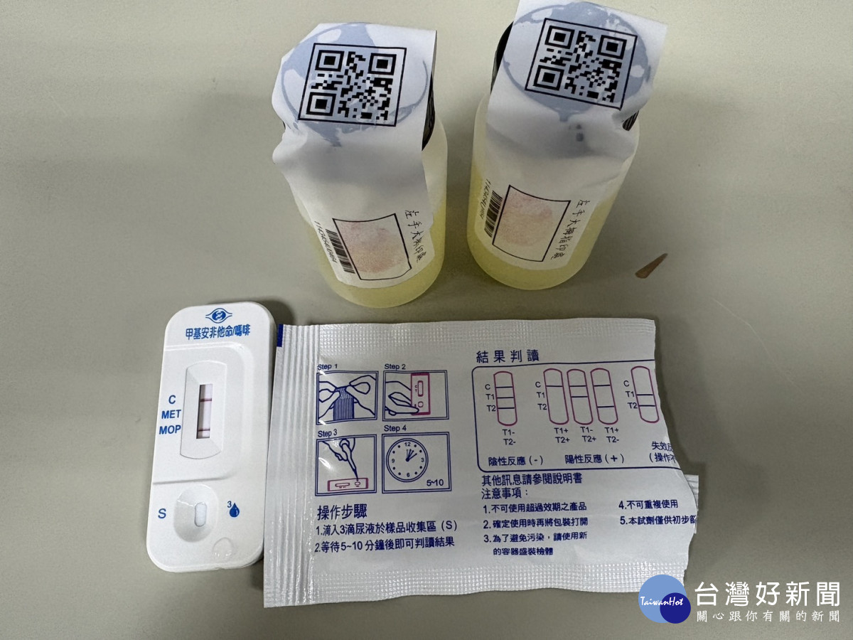 大溪警首度動用「新型唾液毒品快篩」，小貨車男驗出安非他命陽性。