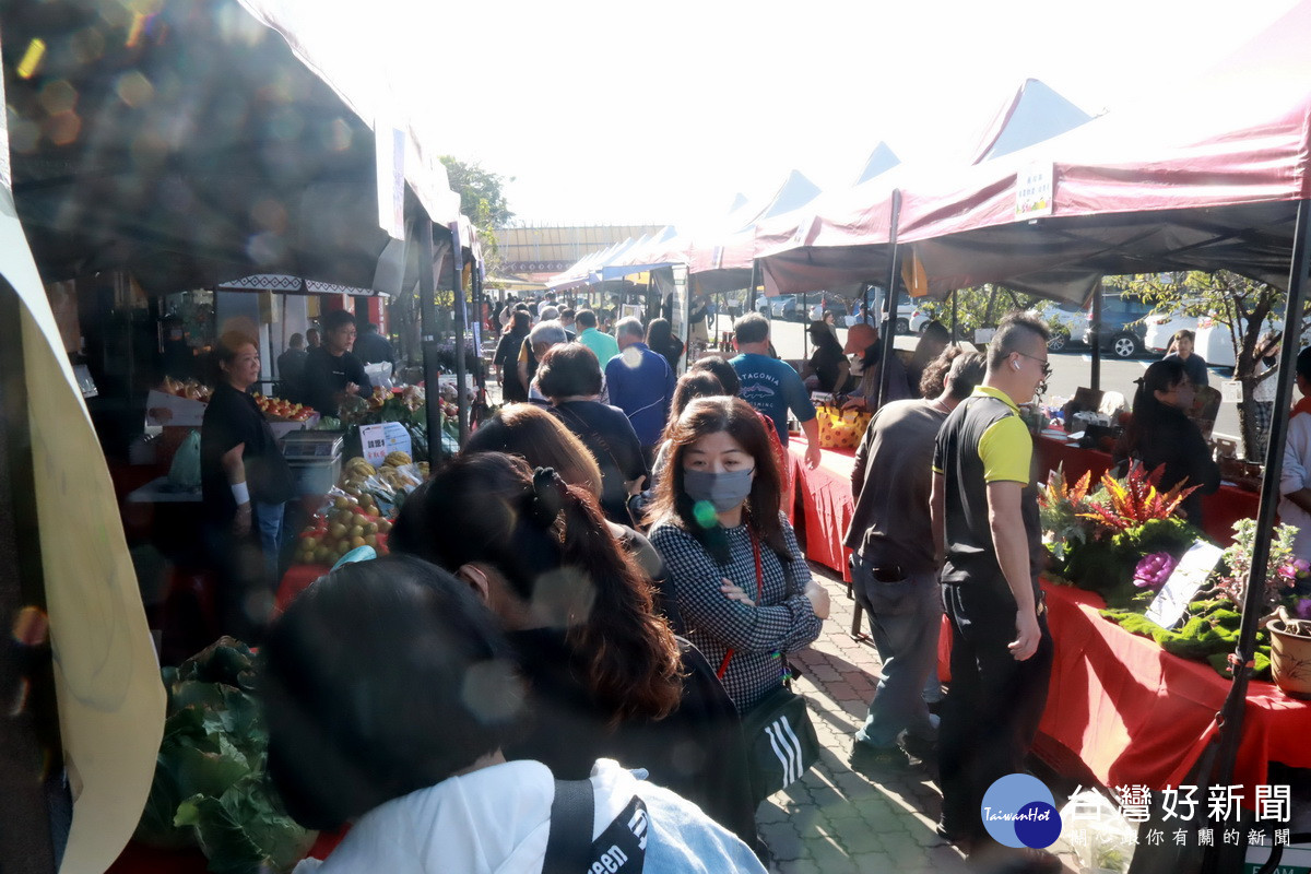 適逢週末假日一早遊客絡繹不絕。（記者扶小萍攝）