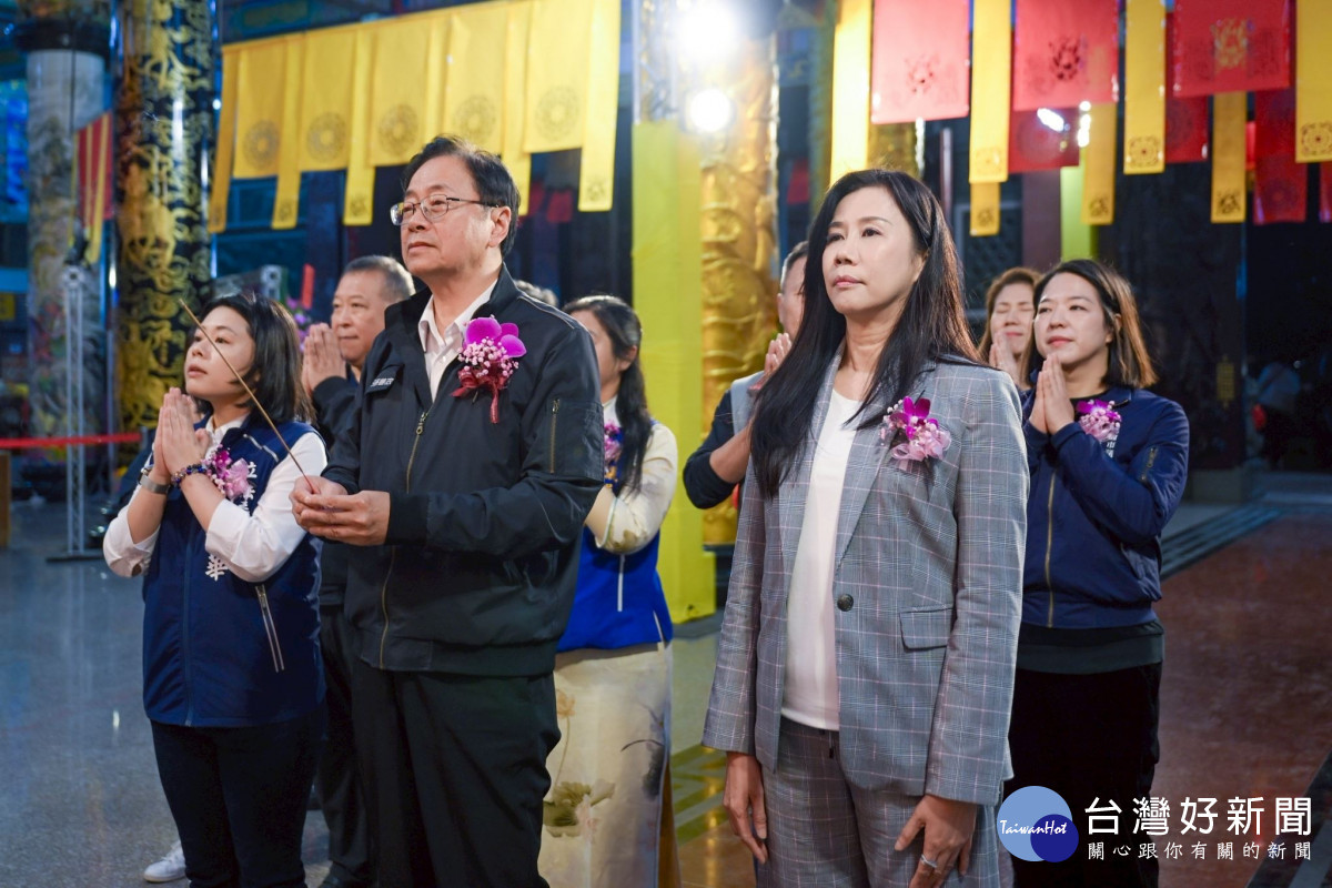 張市長盼三太子持續庇佑桃園。<br />
<br />