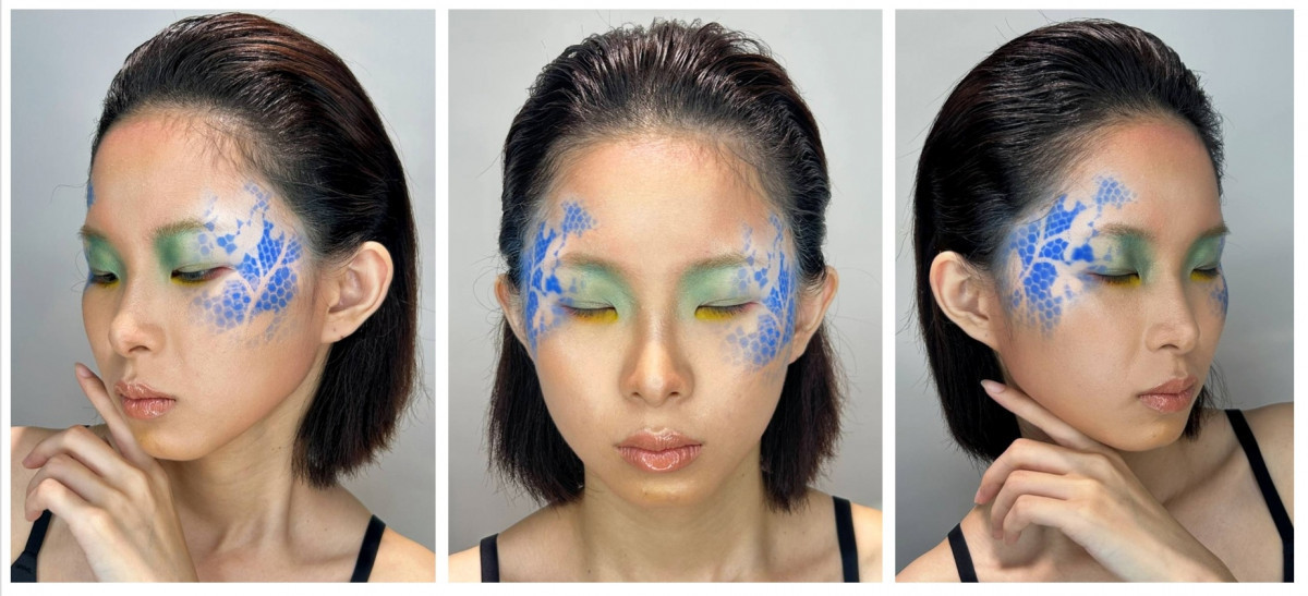 妝品系學生林宇少獲得金獎作品「異星裂寄」。