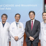 為提升腦血管疾病精準醫療層級，彰基醫學中心9日邀請日本京都大學腦血管疾病權威 Ihara 教授(右2)蒞臨交流。圖／彰基醫院提供