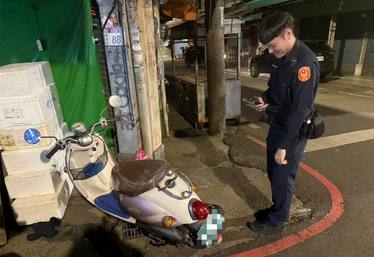 誤認機車遭竊報案　暖警耐心調查迅速尋回