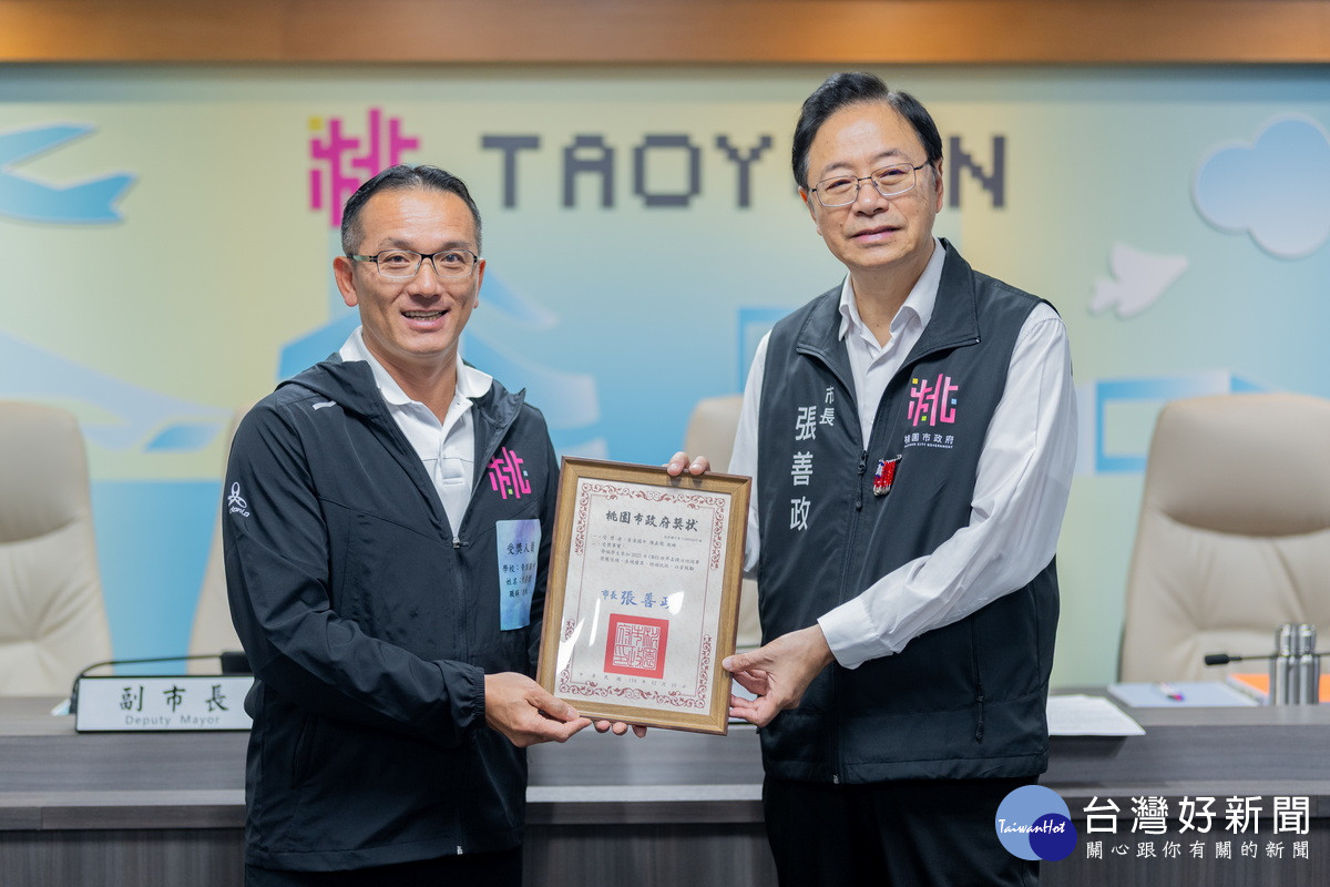 桃園選手勇奪世界盃蹼泳巡迴賽4金6銀5銅,桃園市長張善政鼓勵持續努力再創佳績。