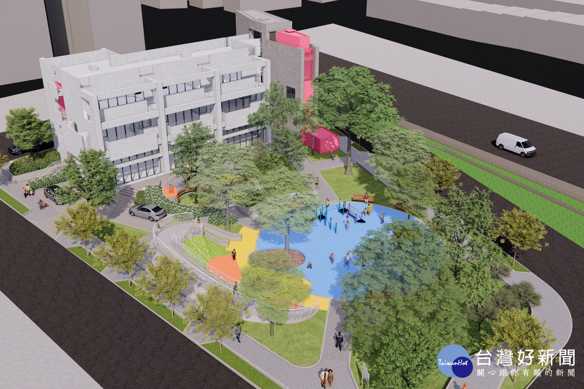 「桃園區龍祥市民活動中心暨兒28公園」設計圖。 