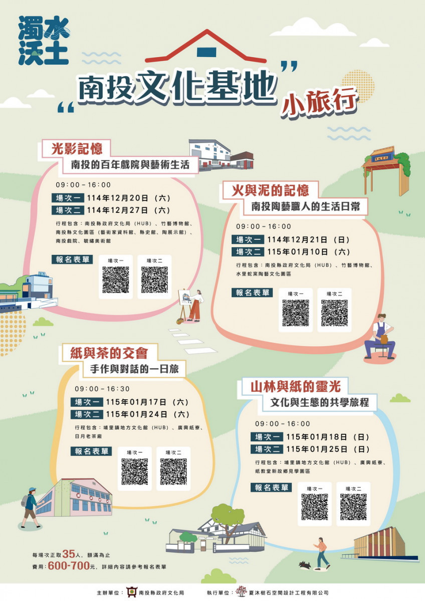 四大主題路徑有8梯次深度小旅行。（文化局提供）