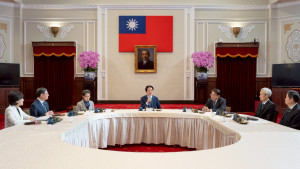 賴清德總統15日在總統府與行政院及考試院進行國政茶敘。（圖／總統府Flickr）