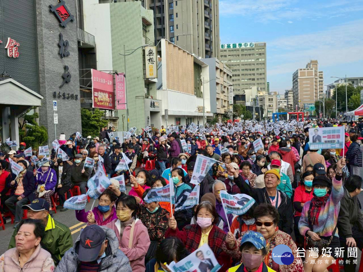 林世賢勝利團結大會,現場踴入近3000人到場相挺