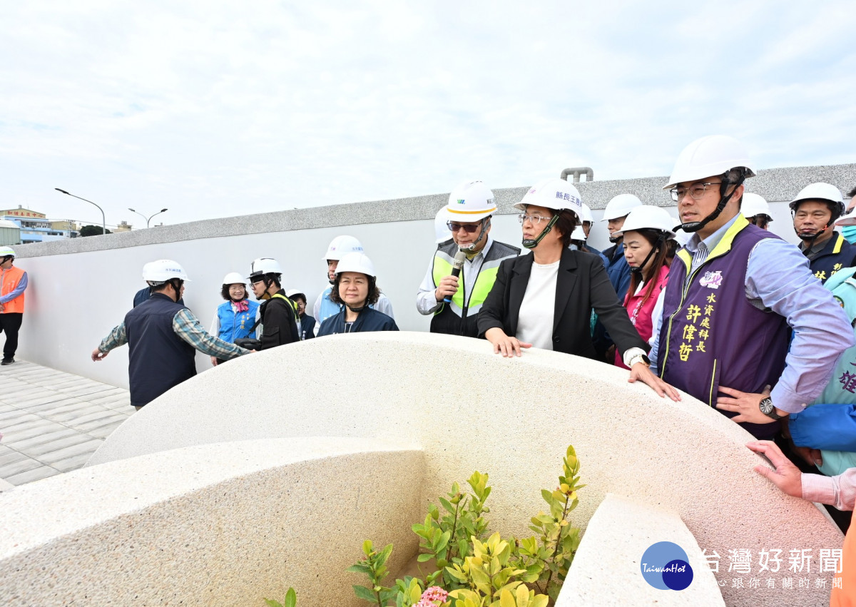 「白色恐龍屋」成新亮點,和美水資源回收中心即將完工。圖/彰化縣政府提供