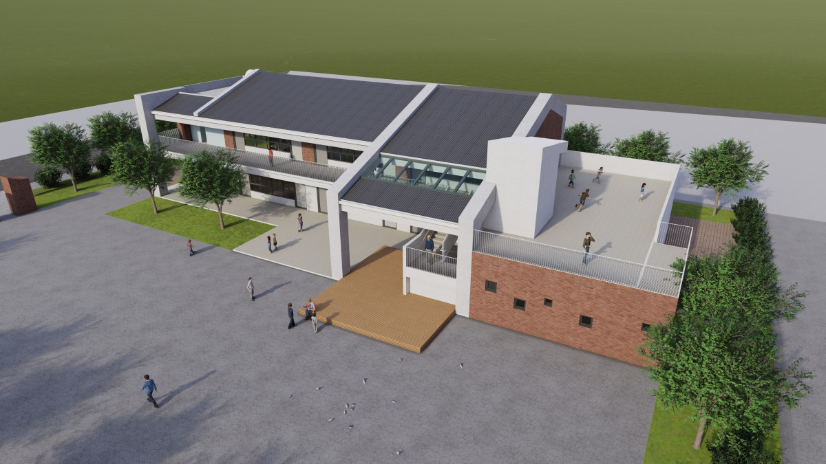 挹注6,500萬改善校地不足，文開國小第二校區校舍新建工程動土。圖／記者鄧富珍攝